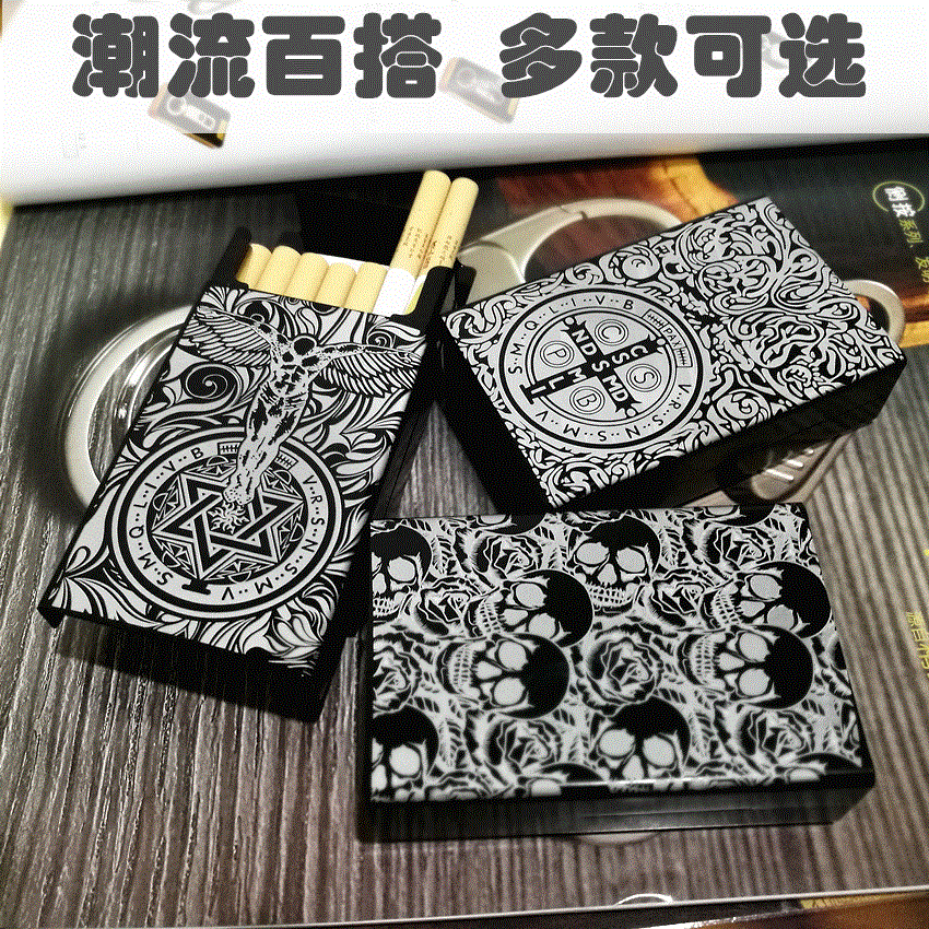 个性大容量铝制烟盒20支装迷你超薄铁盒子精品整包硬盒男士创意|msdalam kategori ZIPPO/Swiss Army Knife/cermin mata, penulis, kes rokok - dari Buy2taobao.com untuk memberikan perkhidmatan ejen Taobao profesional membeli
