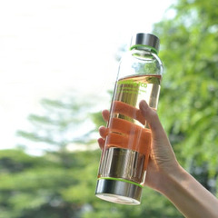 耐热玻璃杯带盖车载水瓶透明泡茶创意便携防漏杯子花茶杯柠檬水杯
