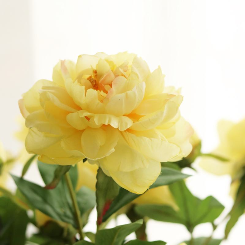 高品质锦绣牡丹芍药仿真花假花家居客厅摆件餐厅装饰绢花干花摆设