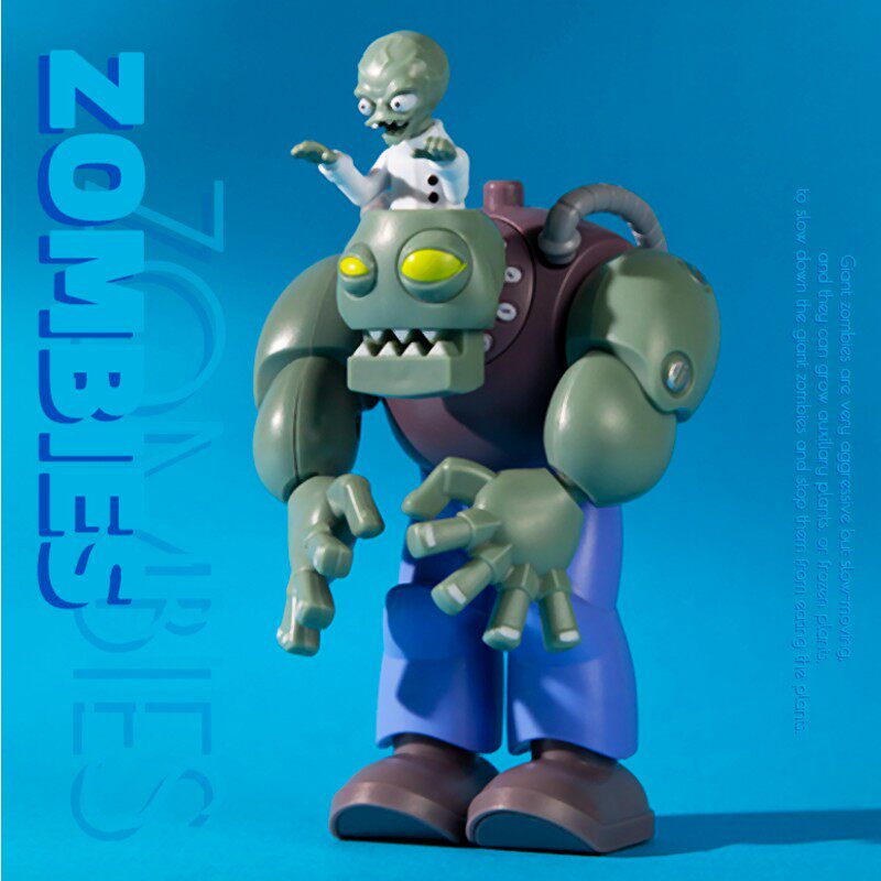 正版植物大战僵尸模型戴夫公仔巨人僵尸博士套装潮玩手办摆件玩具