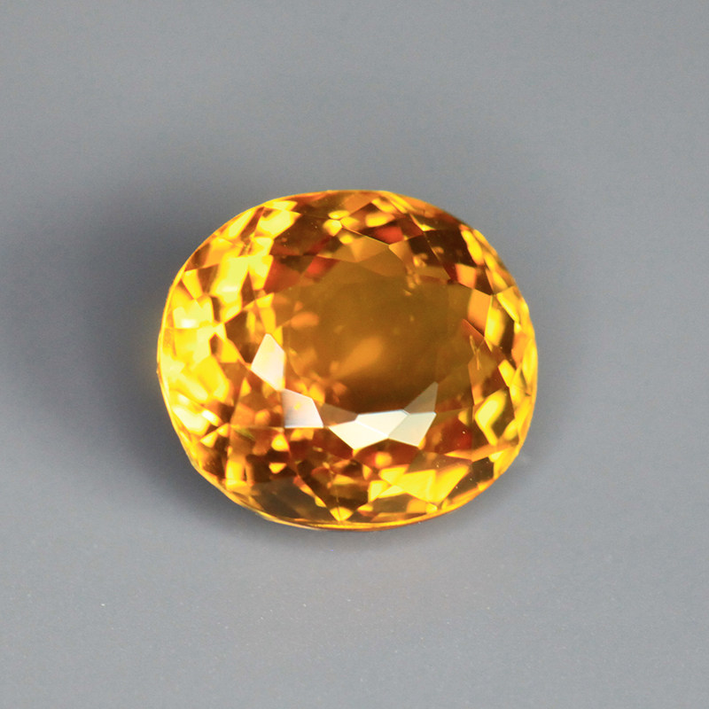 3.671ct天然黄色金丝雀碧玺裸石 满火璀璨8461