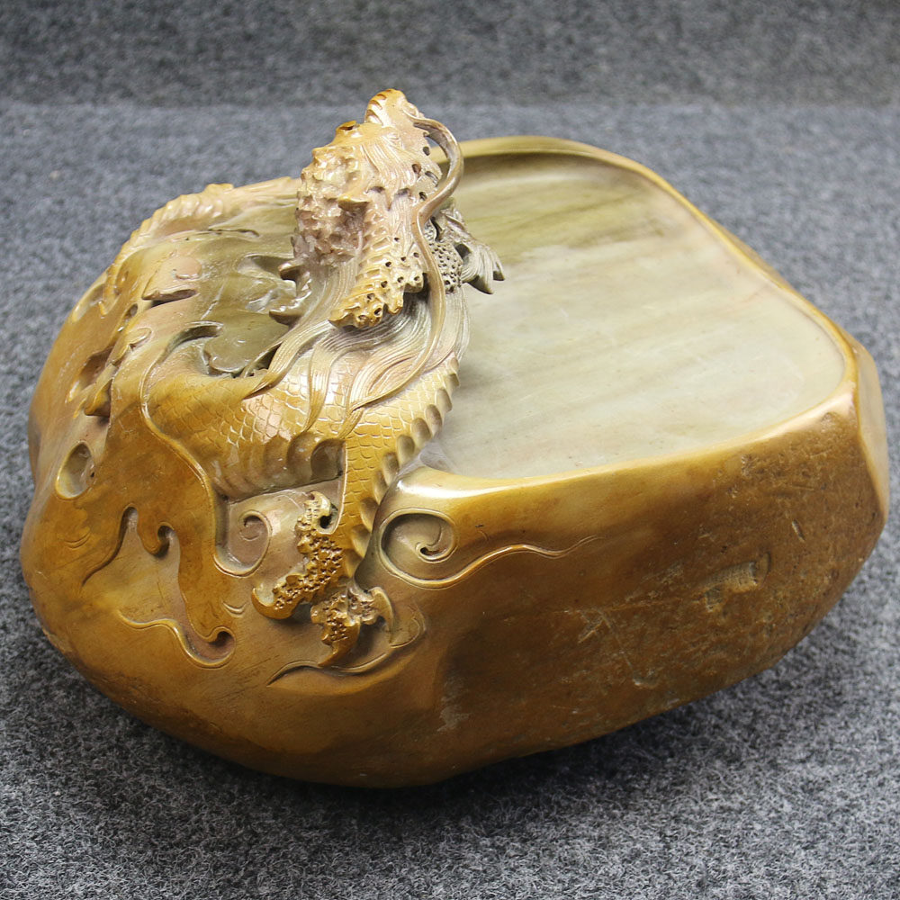 【即拍即得】济源坑金晕砚石文房四宝收藏精品八公山紫金石砚台特