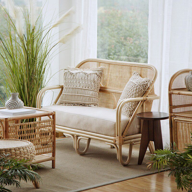 藤艺客厅沙发
