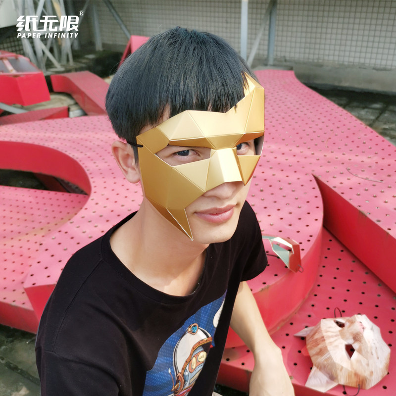 面具男_创意纸模diy佐罗半脸面具立体手工男女通用派对舞会写真酷炫