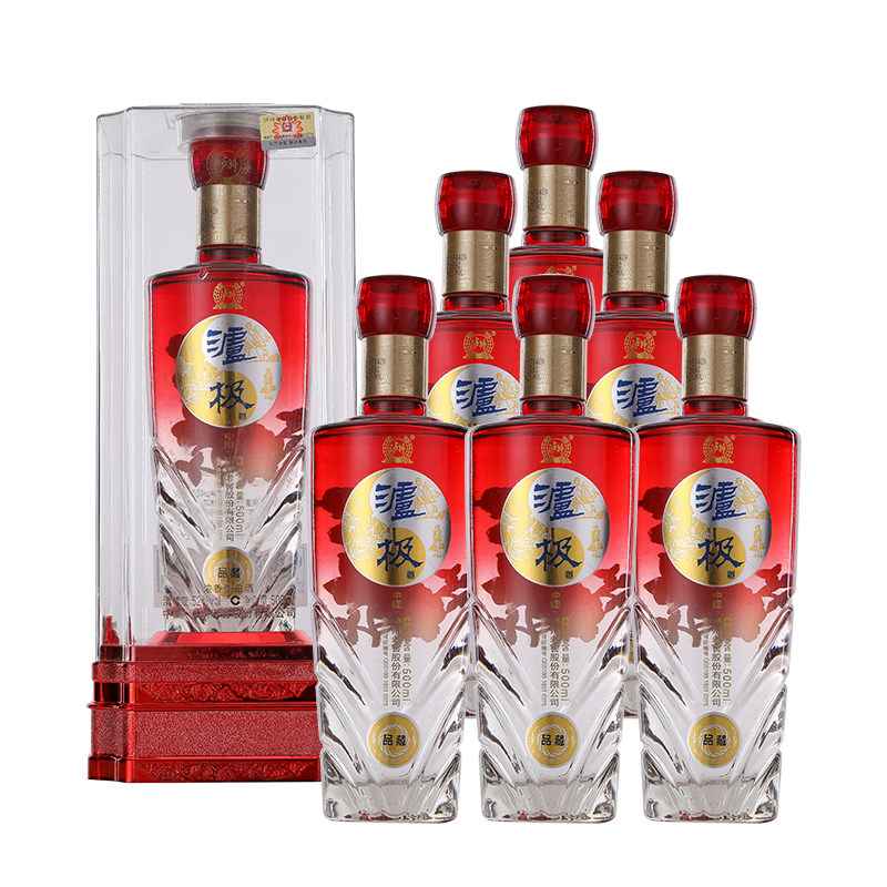 泸州老窖股份品藏红浓香型白酒500ml*6瓶整箱礼盒装