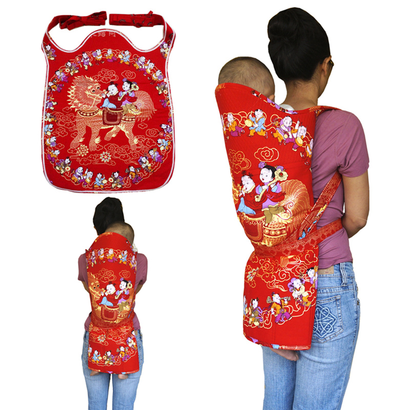 云南传统婴儿背带老式宝宝背巾贵州背扇四川简易外出小孩后裹背式