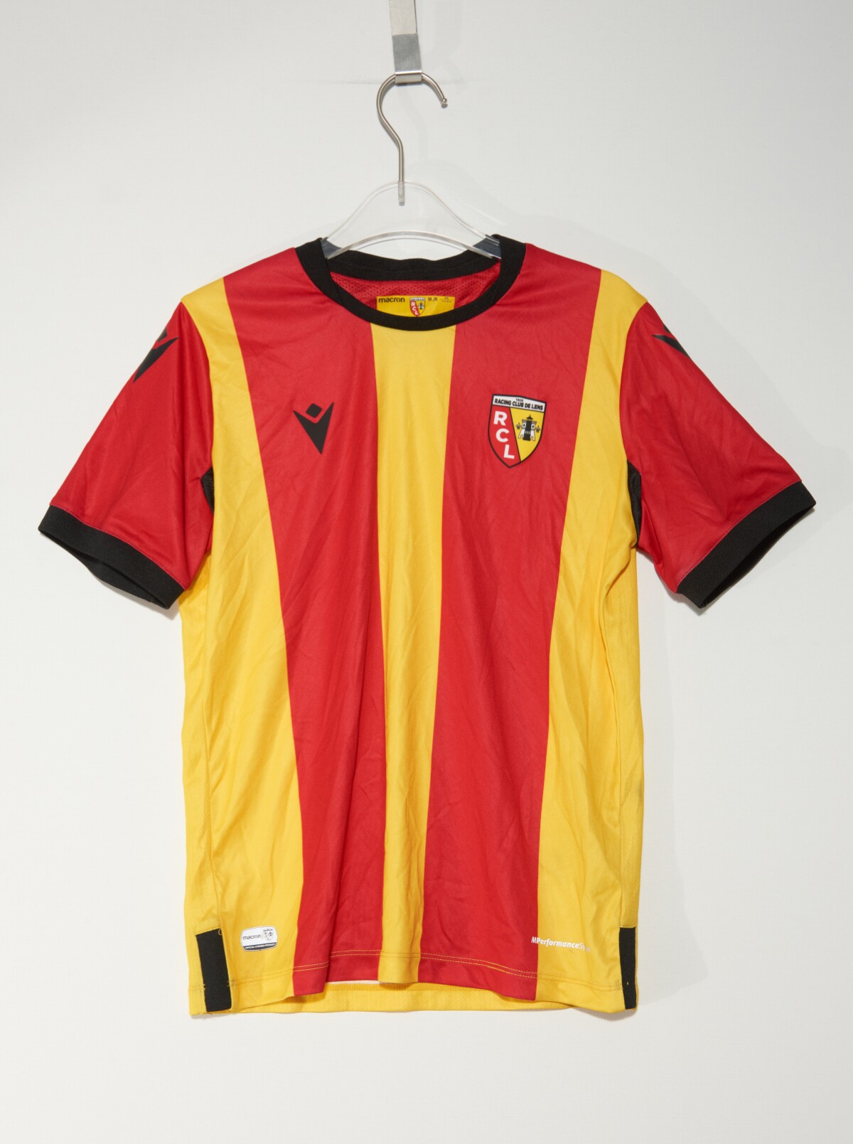 macron rcl lens朗斯足球俱乐部法甲足球衣短袖儿童小码完好