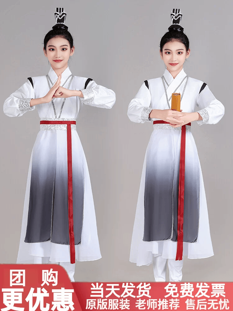 壮志少年行舞蹈服汉服国学服古典诗词朗诵三字经演出服扇子舞服装