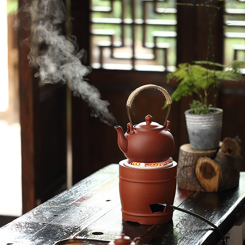 复古红泥炭炉潮州功夫茶小火炉碳火煮茶炉烧炭炉风炉电炉丝碳炉