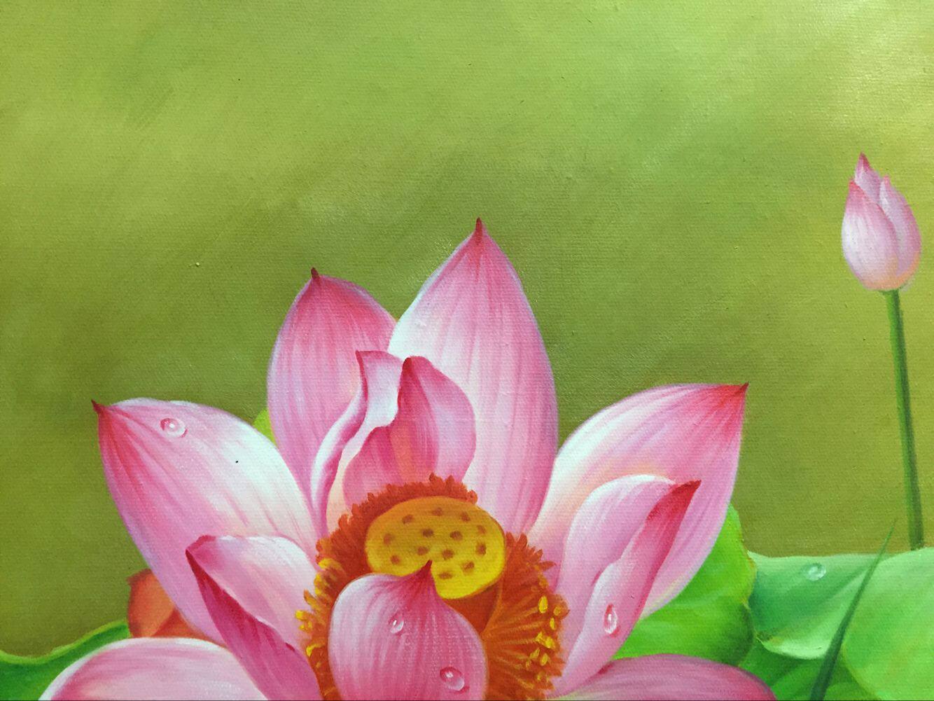 舒珊妮 《荷花》 布面油彩