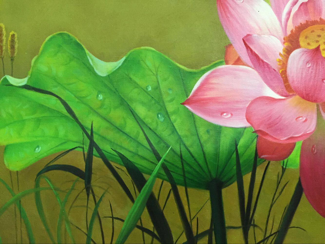 舒珊妮 《荷花》 布面油彩