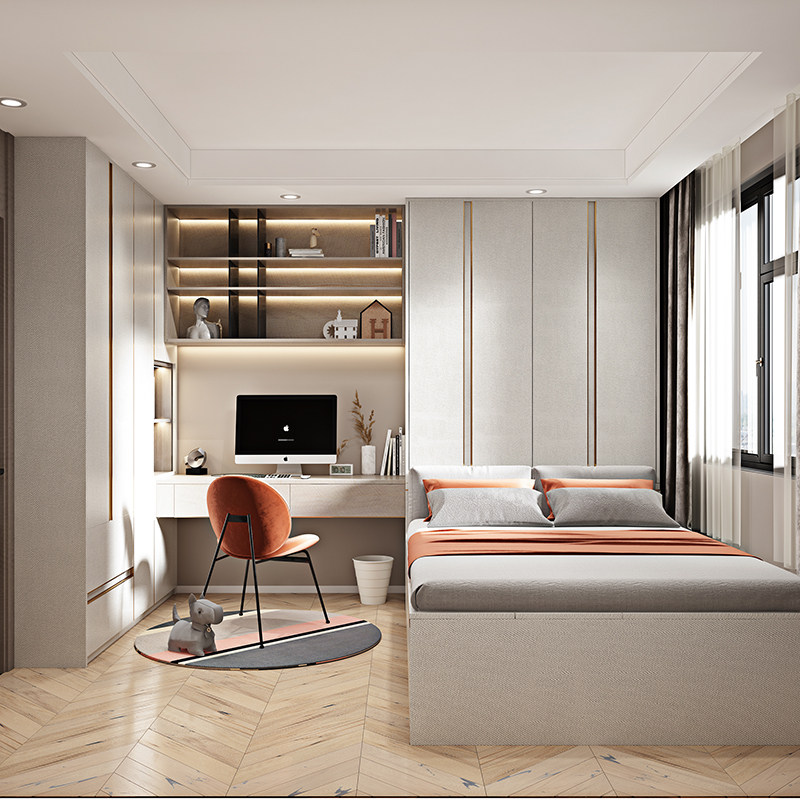 定金 欧派榻榻米床衣柜一体北欧风多纳14㎡套餐家用全屋定制柜子