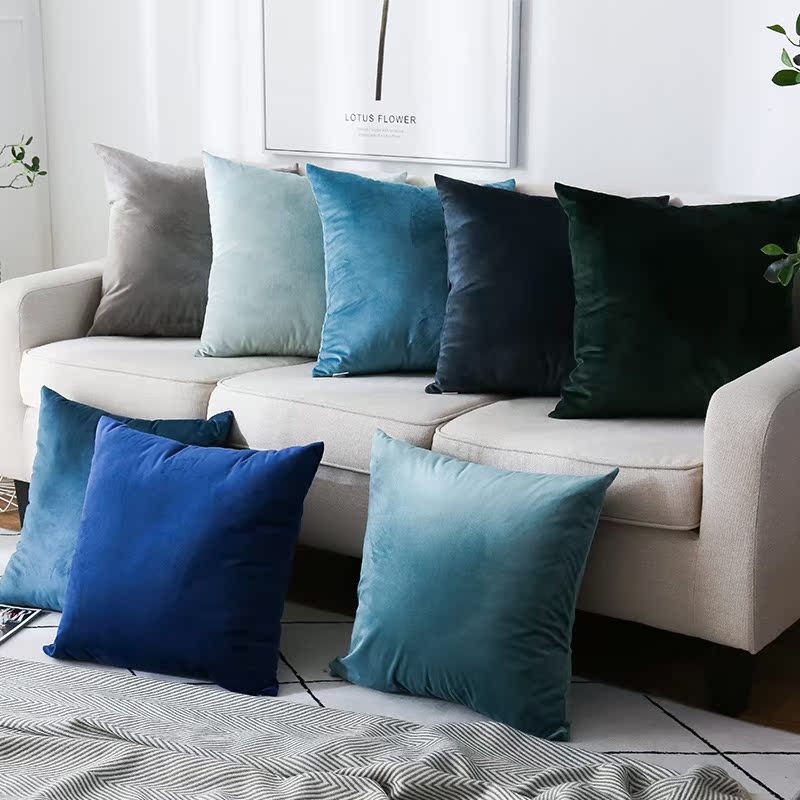 Nordic solid velvet pillowcase with no core square sofa在類目 居家布藝, 靠墊/抱枕中 - 來自Buy2taobao.com提供專業的淘寶代購服務