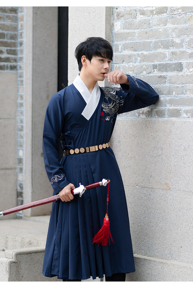 出租明朝飞鱼服武侠风明制汉服男运动会入场古装中式婚礼伴郎服租