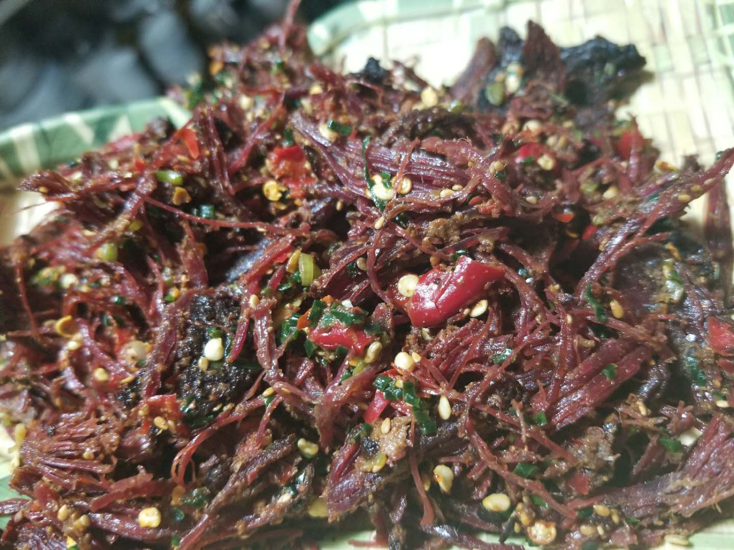 柠檬干巴 舂干巴 傣味牛肉 干巴丝  空运