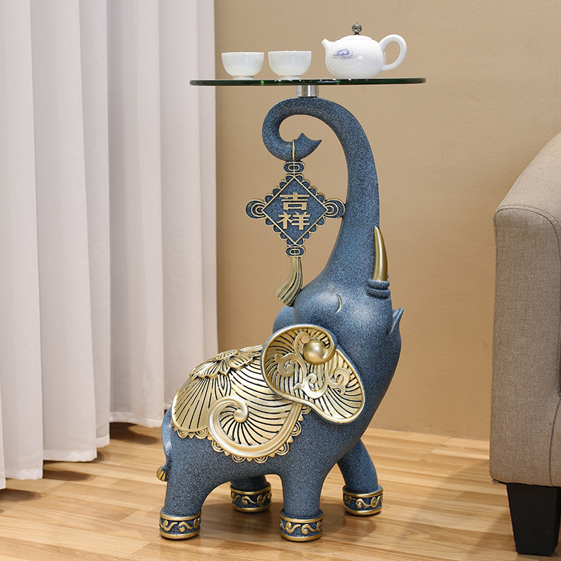 大象摆件落地客厅转角家居装饰品电视柜茶几大型新中式沙发旁礼物