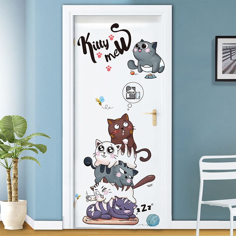 玻璃门贴纸宿舍房间装饰3d立体墙贴画出租屋墙面创意卧室温馨ins