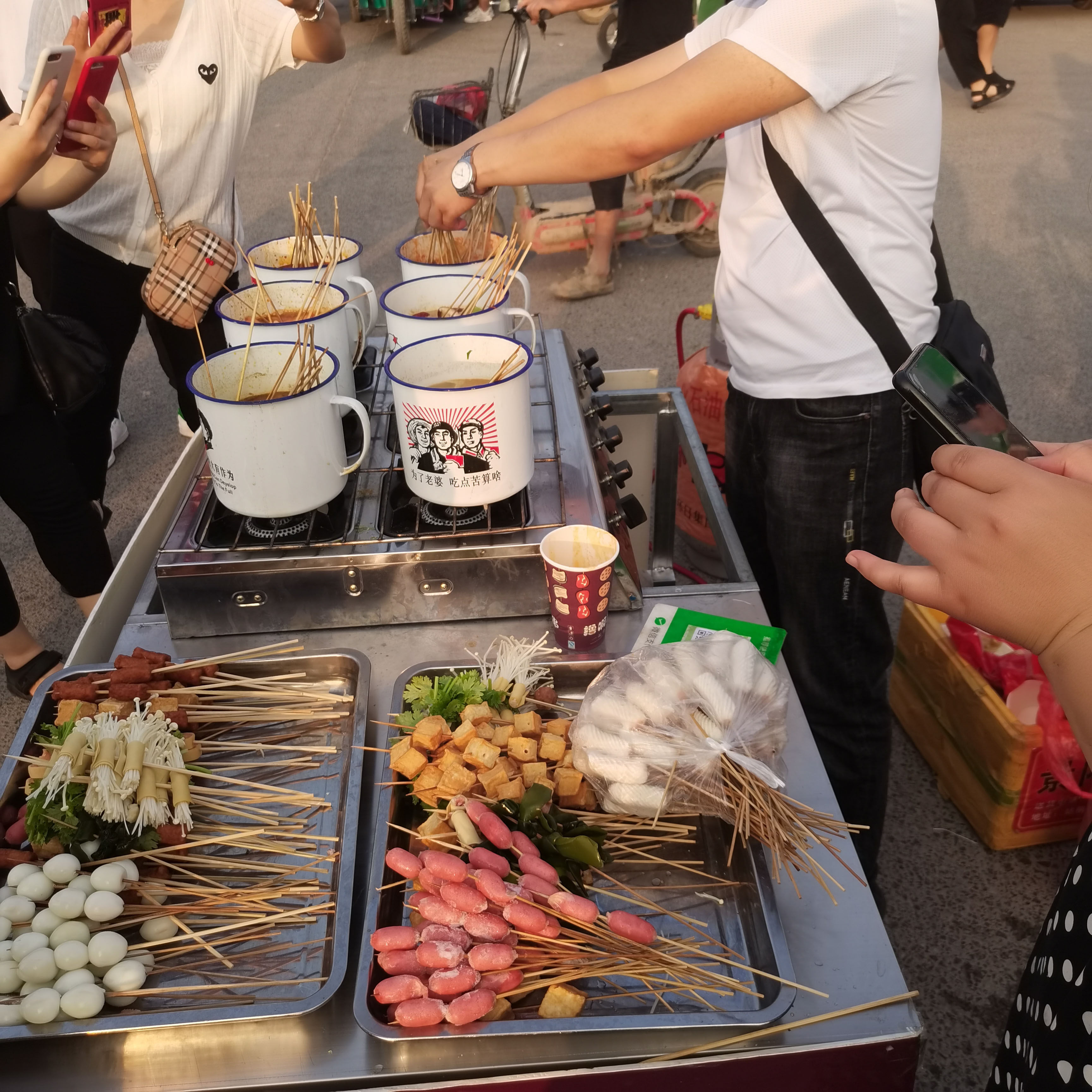茶缸串串机商用摆摊现煮关东煮网红流动火锅麻辣烫小吃设备夜市