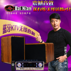 BaiNian 家庭KTV音响套装会议音响专业卡包音箱 蓝牙音响套装音箱