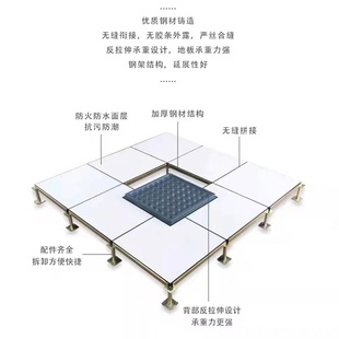 全钢pvc防静电地板600x600x35机房架空配电室办公楼抗静电地砖
