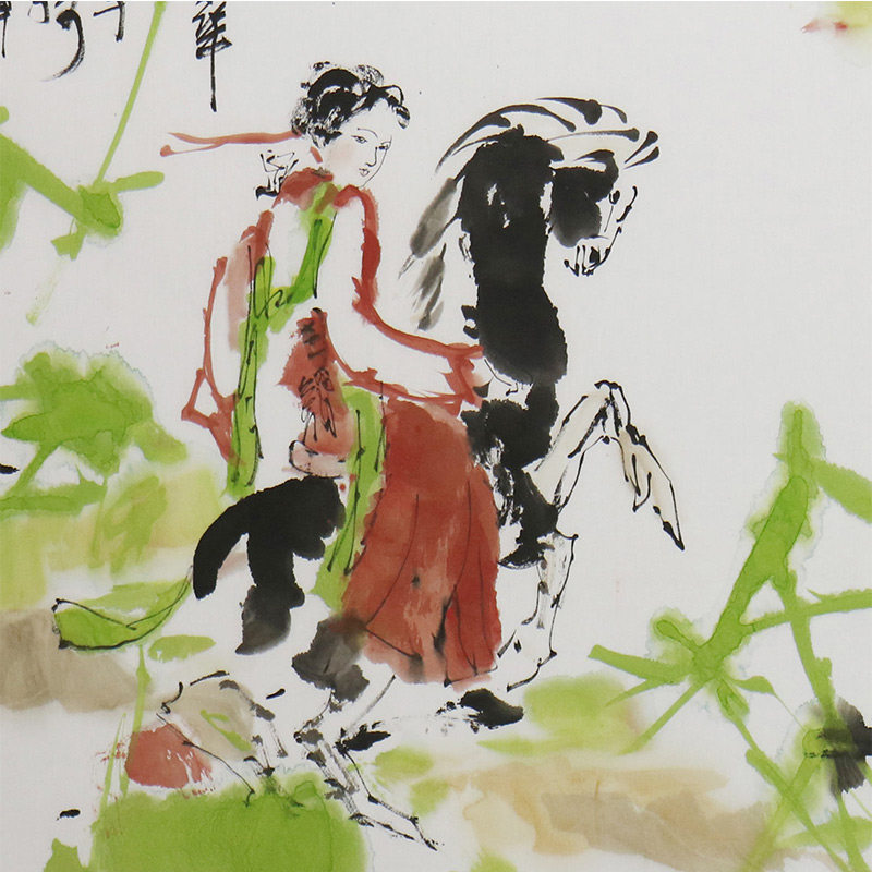 【直供周】卢金德《轻骑》海派著名画家 中美协会员