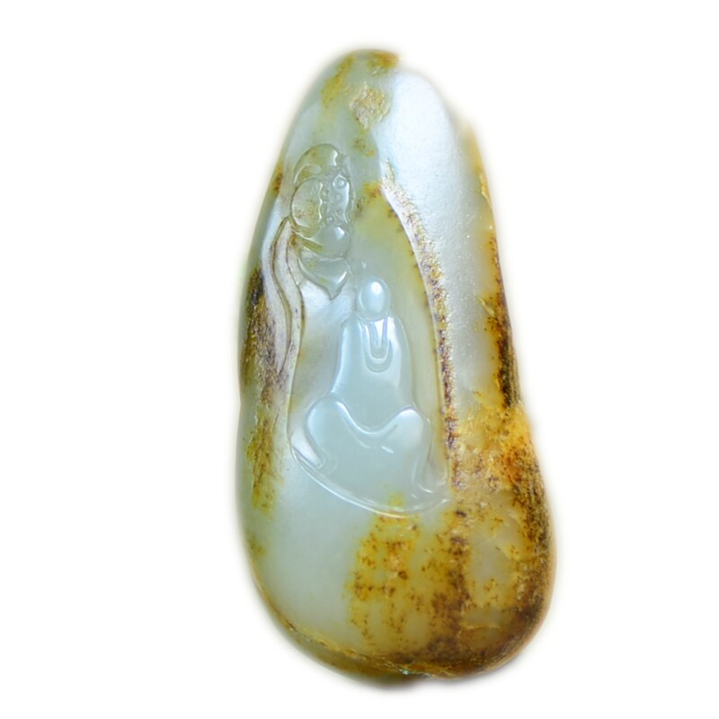 独籽把件【菩提】大师手作 河南省玉石雕刻大师徐鑫作品 93克