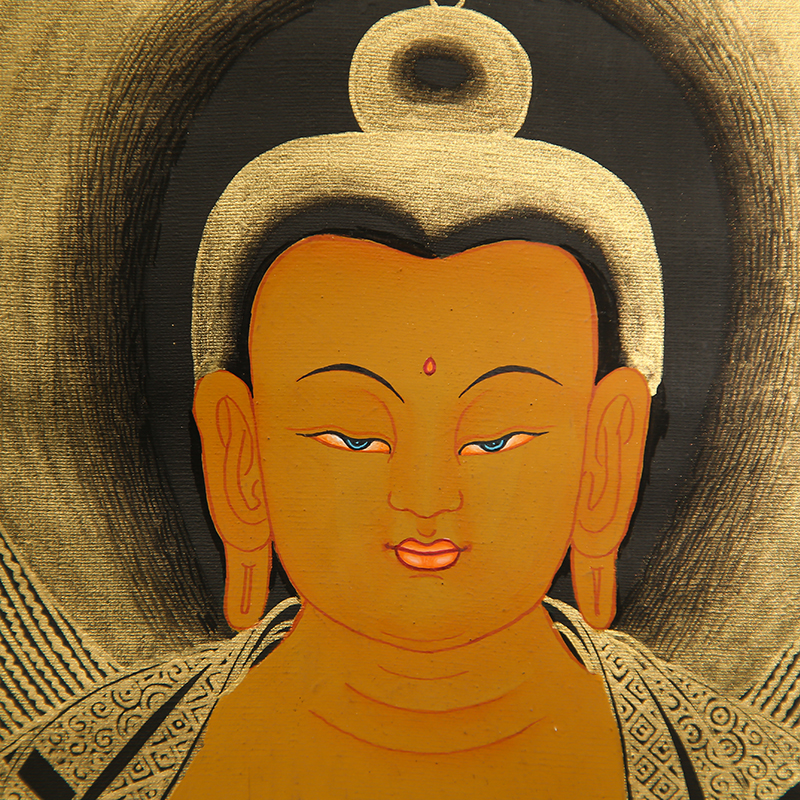 天然矿物颜料宝生如来唐卡 汤山寺 义拍 佛法加持 保平安