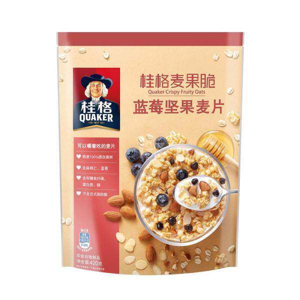 桂格麦片麦果脆热带水果多种莓果蓝莓坚果420g干吃早餐水果麦片