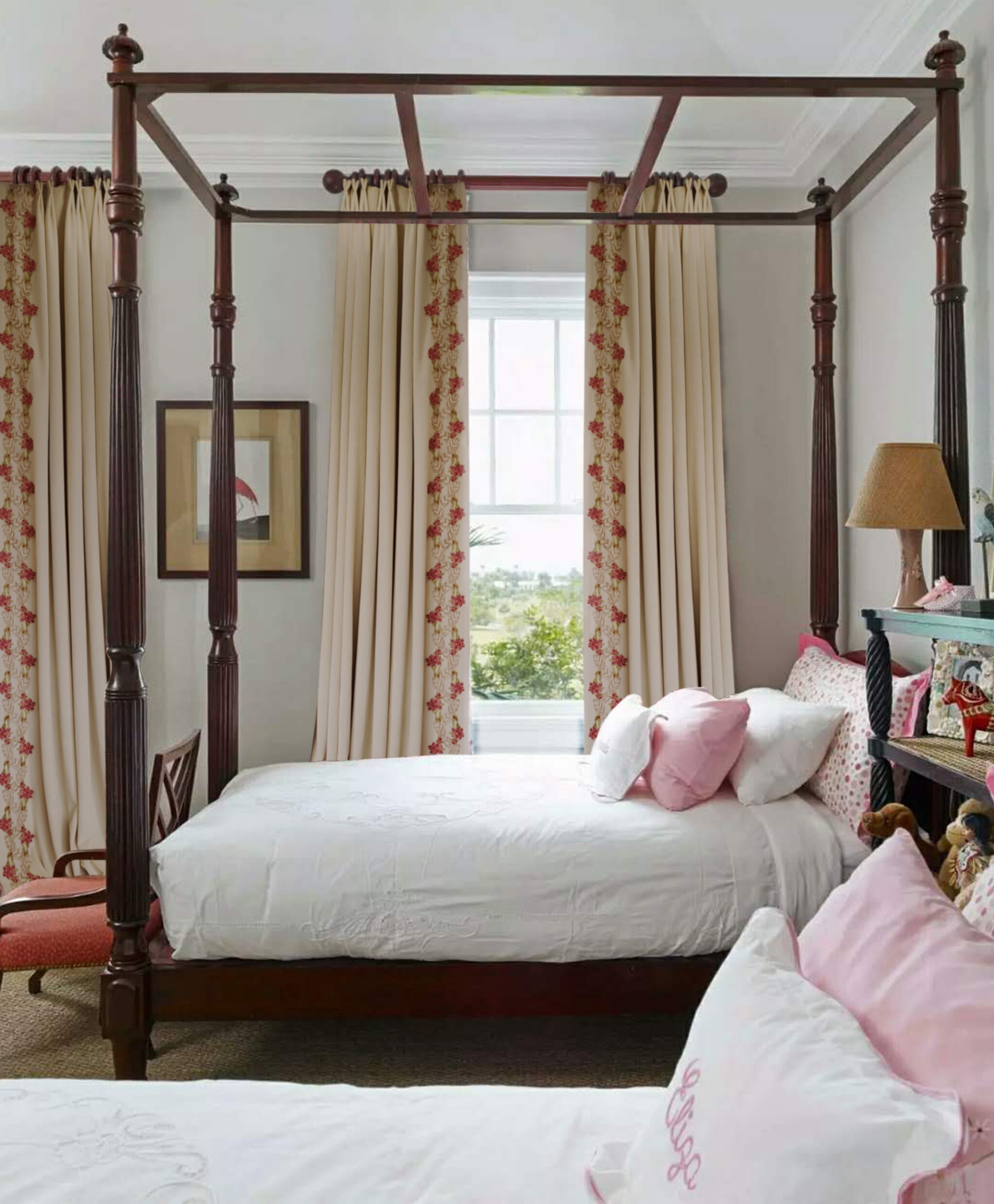 窗帘卧室美式丝绒欧式天鹅绒加厚轻奢全遮光法式洛可可公主风别墅