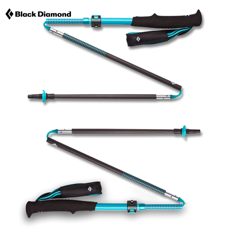 blackdiamond黑钻bd登山杖碳素超轻折叠手杖可调登山徒步杖112539