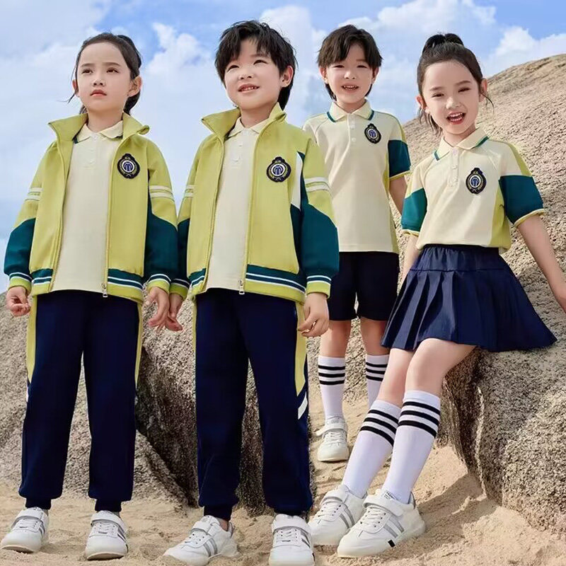 校服小学生套装儿童班服幼儿园园服春秋装学院风三件套夏季运动服