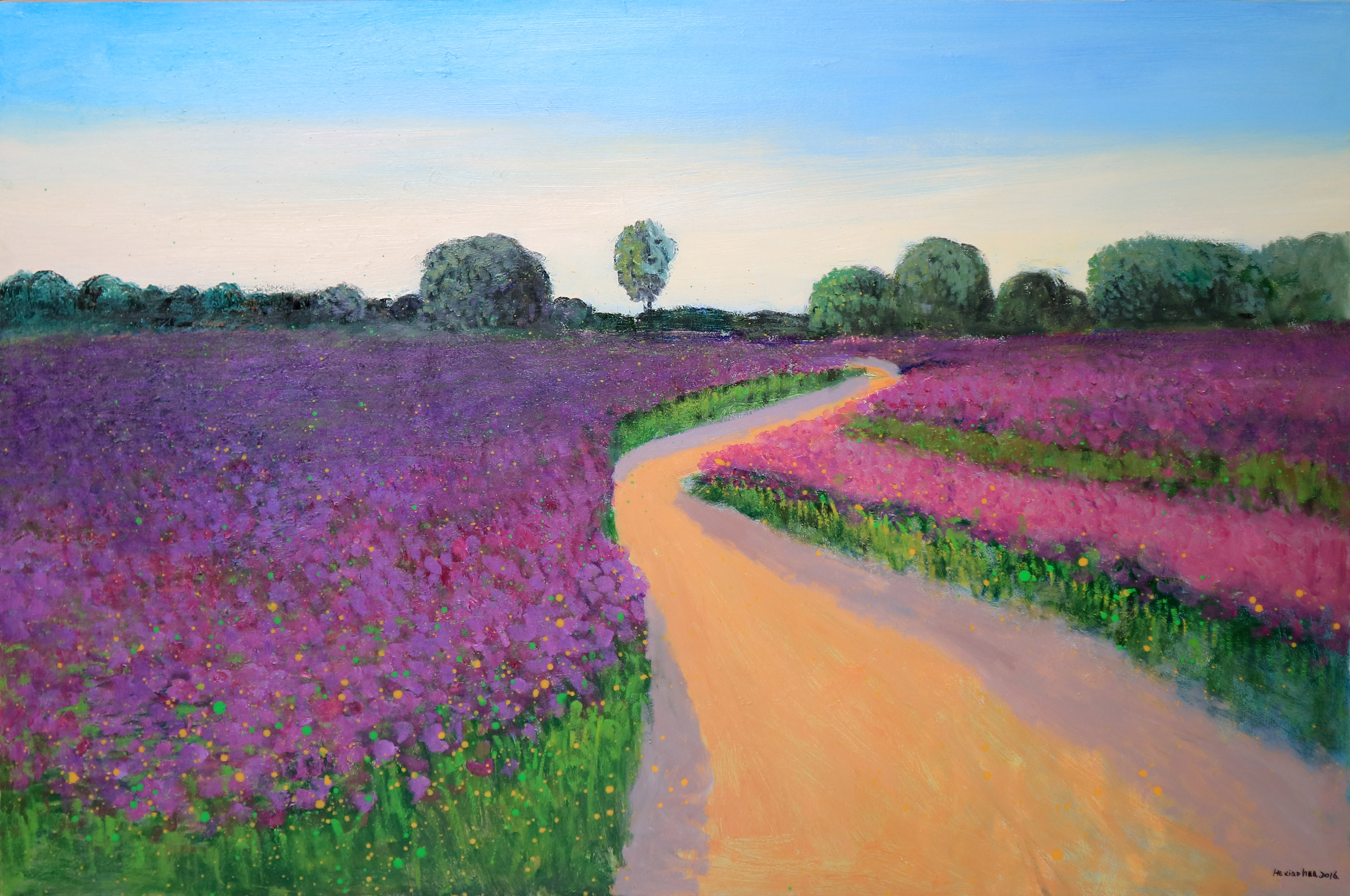 【双十二】中国美院 贺小华《薰衣草》大尺寸油画