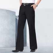2021 elastic flared pants men's black trend loose straight micro flared trousers casual men's high waist wide leg pants