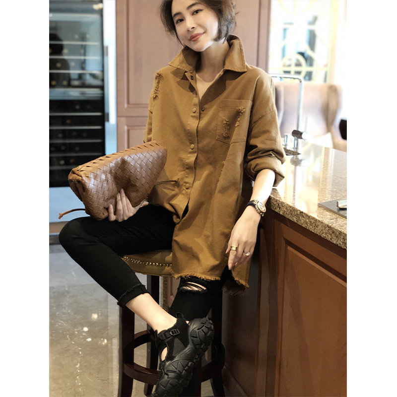 卡其色衬衫女长袖-特价促销-优惠券领取-价格|多少钱|什么牌子好-35