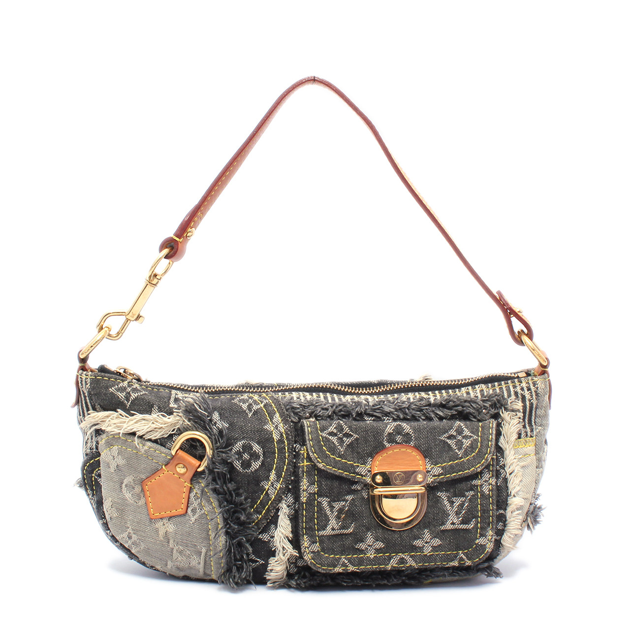 [9.0新]路易威登lv女士限量牛仔布手提包