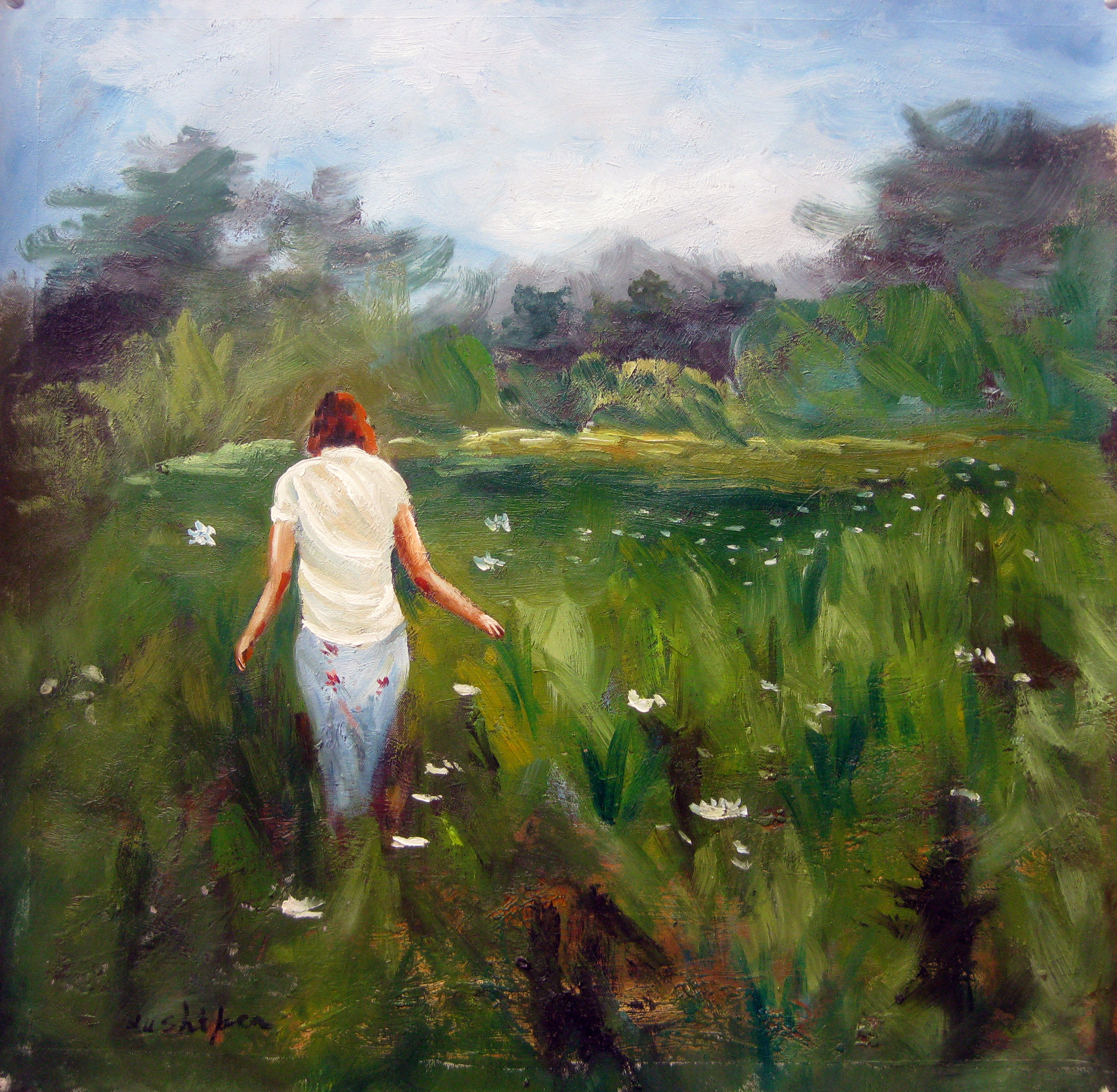 许时垦《春天》青年实力派书画家 布面油画