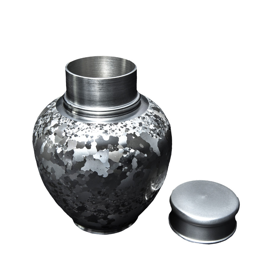 兰香斑锡茶筒 足锡精制锡罐 336