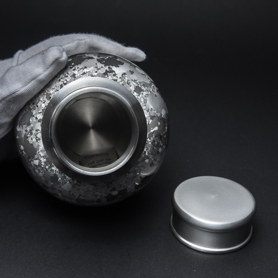 兰香斑锡茶筒 足锡精制锡罐 336