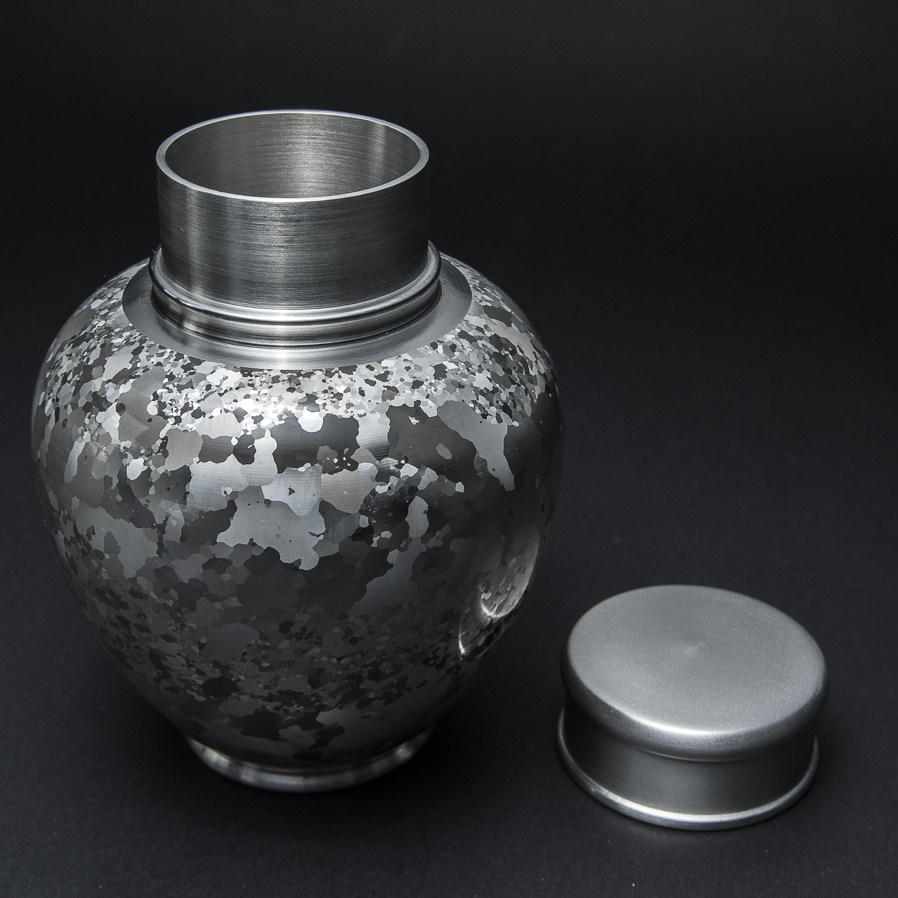 兰香斑锡茶筒 足锡精制锡罐 336