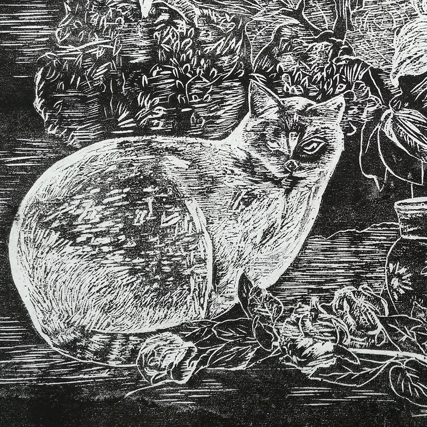 【版画】庄晓林《静物花卉02》 7/50