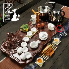 爱玉 科技木茶盘茶海茶台茶道整套紫砂功夫茶具套装特价电热磁炉