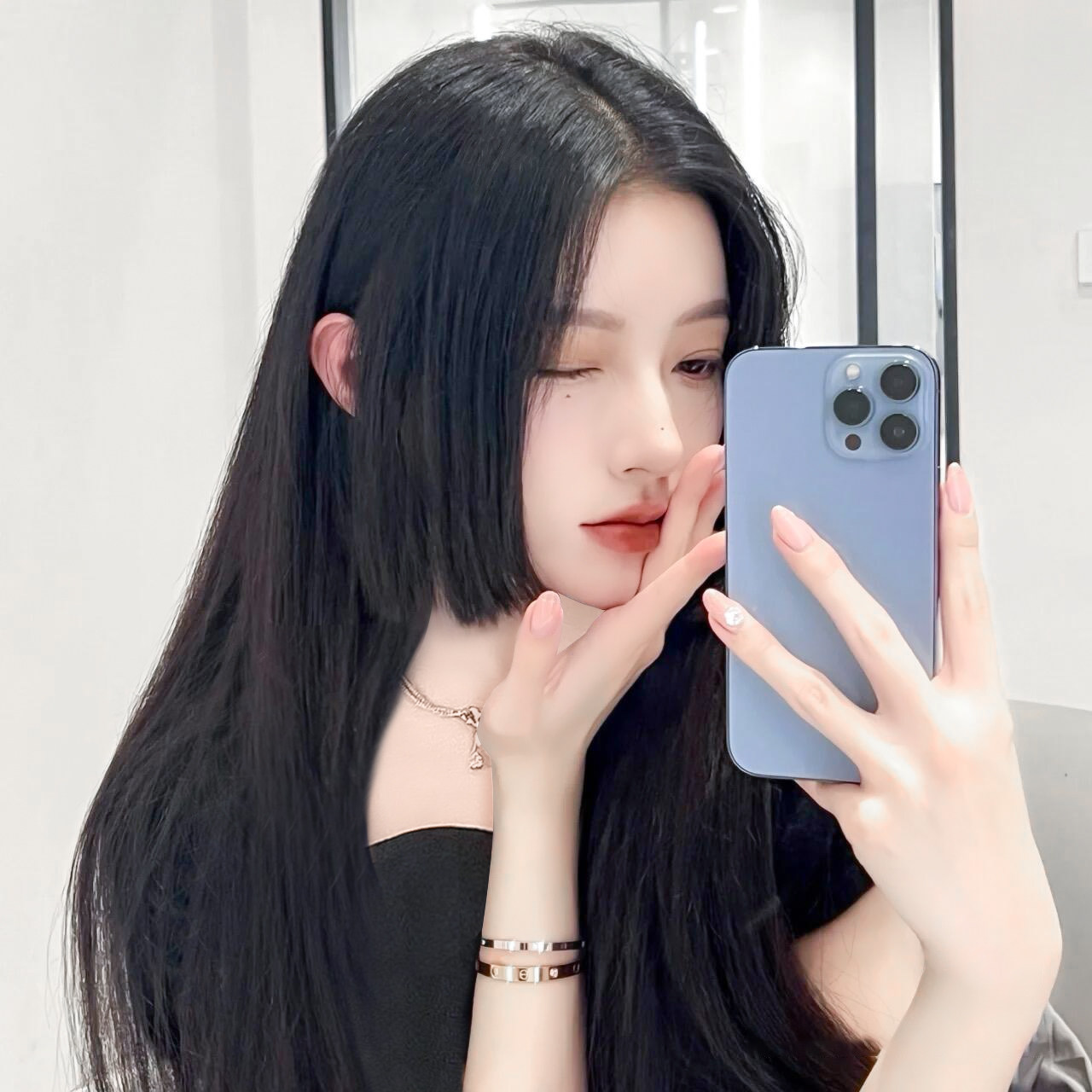 公主切假发片两边刘海假发女自然无痕齐刘海片姬发式假刘海二次元