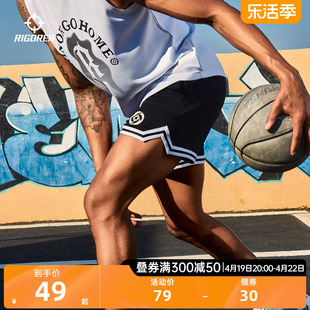 准者美式短裤男士2024夏季新款四分裤宽松透气健身运动裤篮球裤子