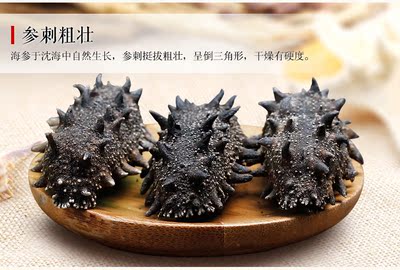 深海野生海参淡干海参大连长岛海参干货刺参非即食海参水产礼盒