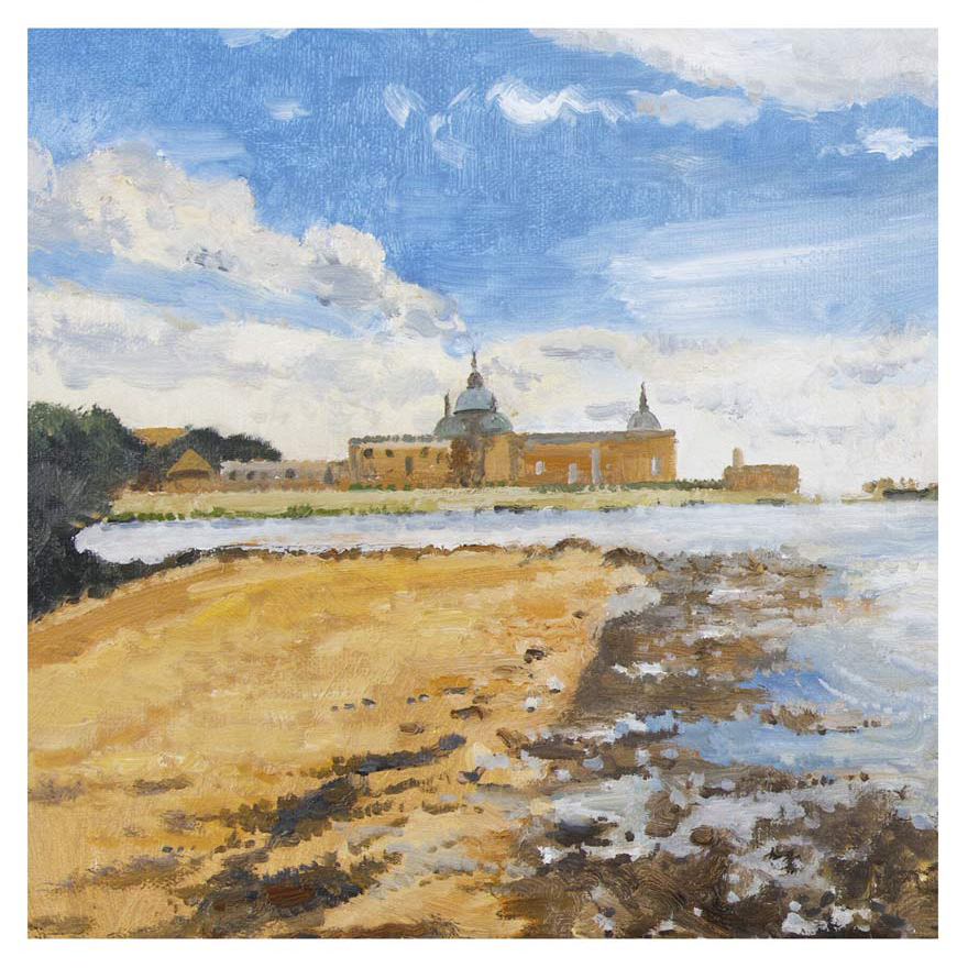 胡巧红《海边城堡》 布面油画