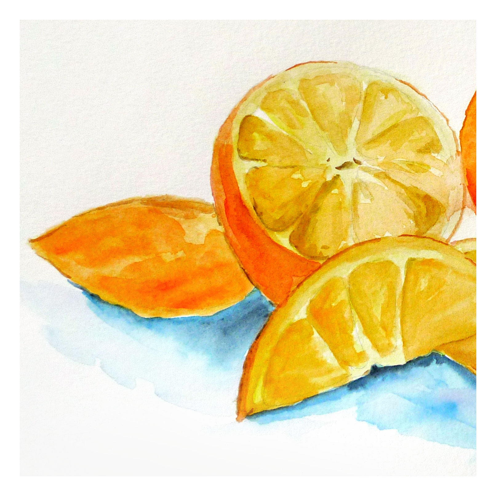 陈晓青《橙子》水彩