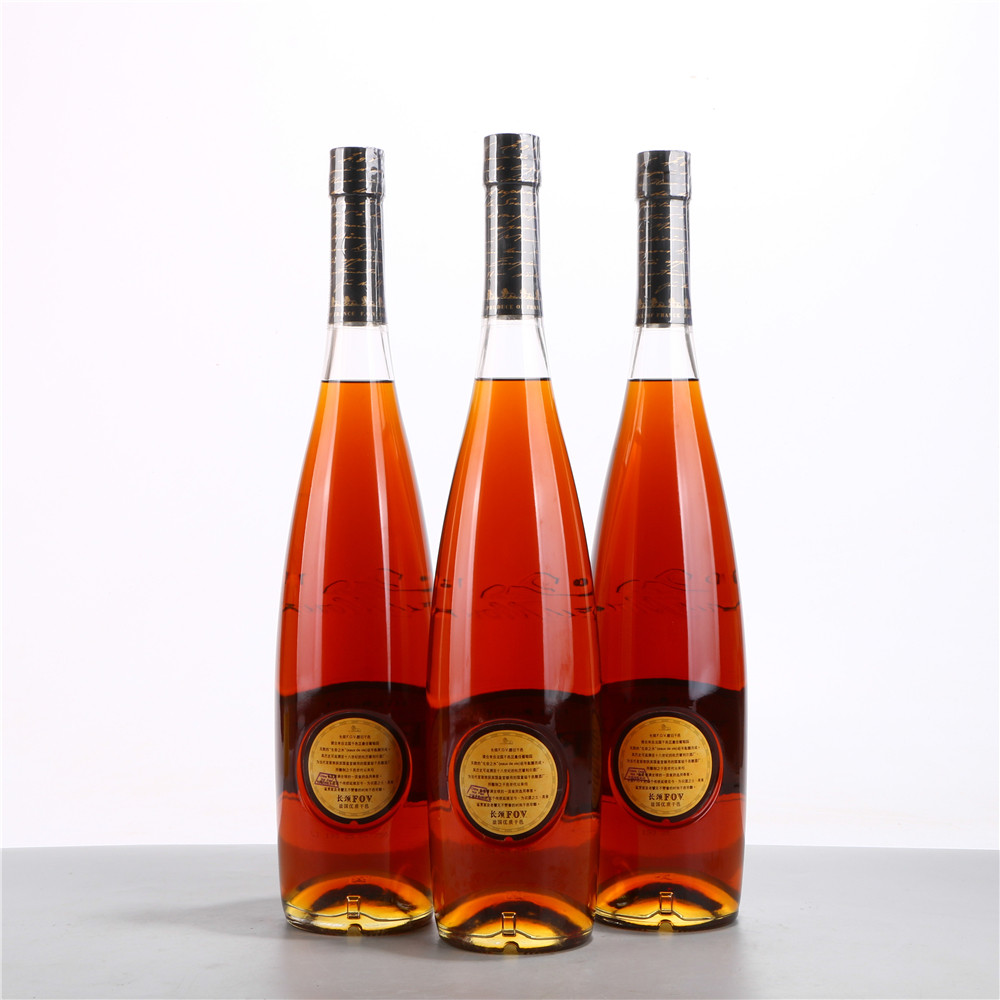 2000年代2斤装法国长颈f.o.v干邑白兰地 40度1000ml3瓶