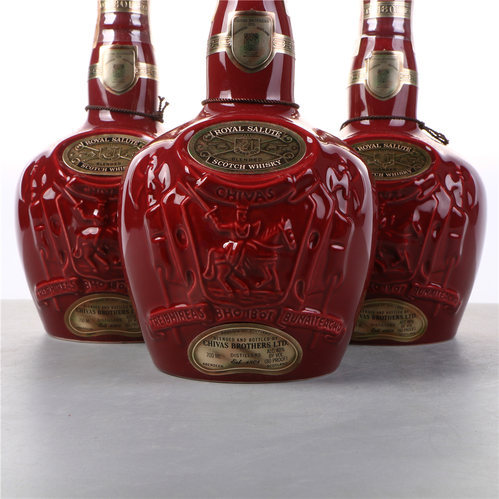 57.80年代皇家礼炮21年苏格兰威士忌酒 40度700ml*3瓶