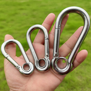 304不锈钢登山扣葫芦型弹簧扣户外安全扣绳扣狗链扣链条扣保险扣