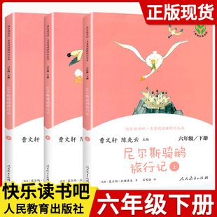 六年级课外书目尼尔斯骑鹅旅行记上中下册3本 人教版 小学生快乐读书吧6六年级下学期课外阅读曹文轩陈先云人民教育出版社